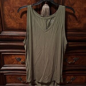 Time and Tru Olive Tank Top